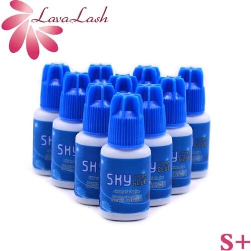 10 PCS SKY Glue for Eyelash Extension Korea Original Sky Plus 5ml Blue Cap Beauty Shop Makeups Tools Lasting Low Stimulation