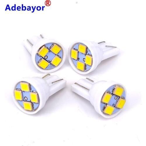 1000PCS T10 194 168 1210 4 SMD 4 LED 2835 LED light Bulbs White LED Wedth Lamps License Plate Reading Bulbs 12v