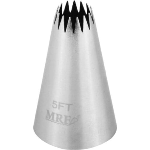 20pcs/Lot)Free Shipping FDA High Quality Stainless Steel 18/8 Cake Decorating Large Pastry Icing Nozzle #5FT