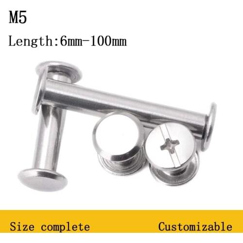 20Pcs Chicago Screw Posts Binding Screws M5 for Scrapbook Photo Albums Binding DIY Leather Decoration Bookbinding Repair