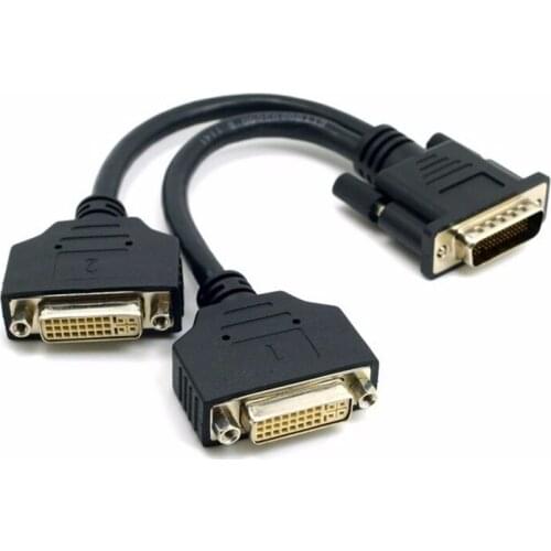 DMS-59 Male to Dual DVI 24+5 Female Splitter Extension Cable adapter converter connector 20cm