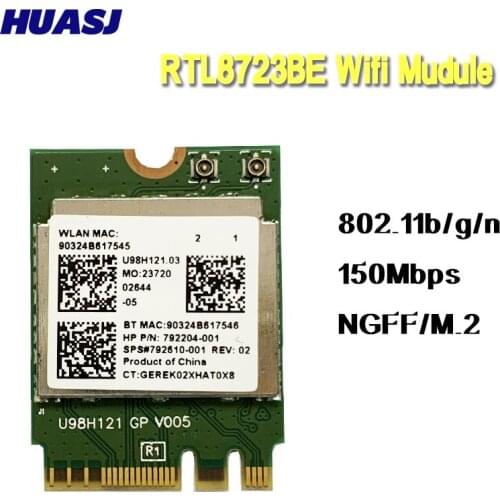 Huasj 2018 Mini Wireless WIFI Card Interface RTL8723BE 792204-001 for HP for DELL for Asus