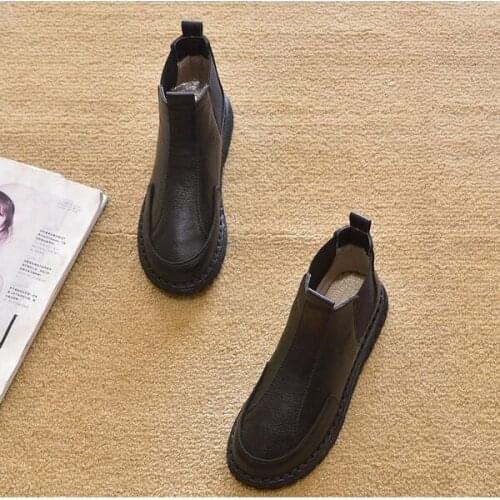 Shoes Woman New Winter Flat Heel Ankle Boots Flat Boots Womens Short Snow Boots Shoes and Ankle Martin Fashion Platform