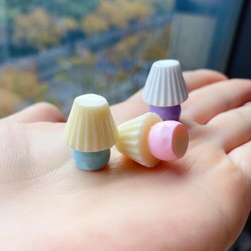 5Pcs Table Lamp Decoration Fine Workmanship Fridge Magnet Resin DIY Dollhouse Desk Lamp for Stationery Box