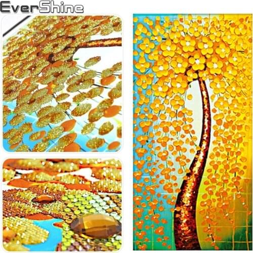 EverShine Diamond Painting Special Shaped Diamond Embroidery Set Tree Pictures Of Rhinestones 3D Diamond Mosaic Wall Decoration