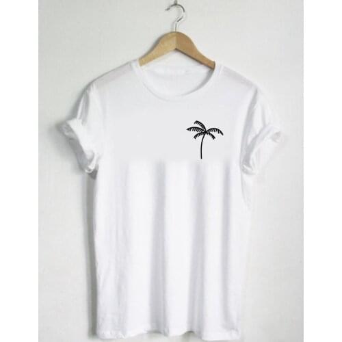 Palm Tree Pocket T-Shirt Funny Slogan Unisex Casual Graphic Simple Vintage Tee Pineapple palm tree Leaf Slogan Tops art Outfits