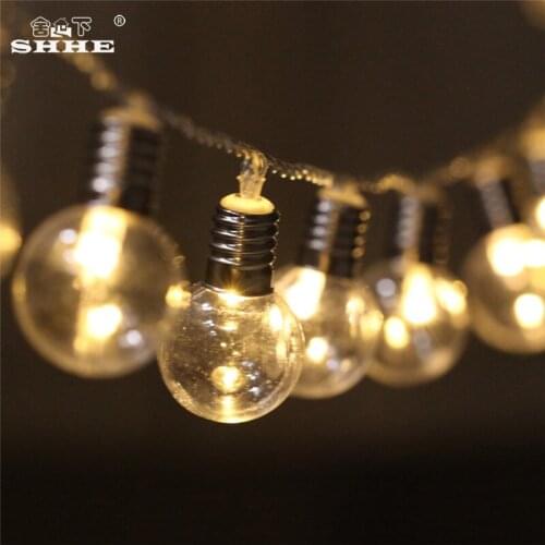 Battery Operated String Lights 2.5M 20 LED Mini Bulb G30 Fairy Lights for Garden Christmas Wedding Party Holiday Decoration