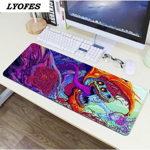 Gaming Mouse Pad 800x300x3mm XL Lockedge Large Computer Gamer Keyboard Mouse Mat Hyper Beast Desk Mousepad for PC Desk Pad
