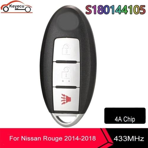 KEYECU S180144105 for Nissan Rogue 2014 2015 2016 2017 2018 Smart Remote Key Fob KR5S180144106 433.92MHz 4A Chip