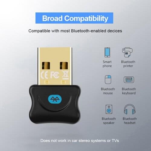 Mini USB Bluetooth 5.0 Wireless Adapter Transmitter Bluetooth Receiver Audio Bluetooth Dongle USB Adapter for Computer Laptop