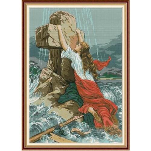 Rescue cross stitch kit aida 14ct 11ct count print canvas cross stitches needlework embroidery DIY handmade