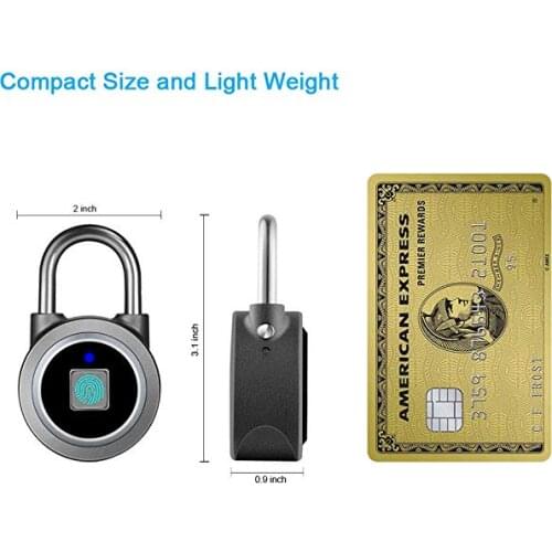 DAYTECH Fingerprint Padlock Bluetooth Smart Electric Door Lock Locker Rechargeable Battery Anti-Theft Security for House/Gym box