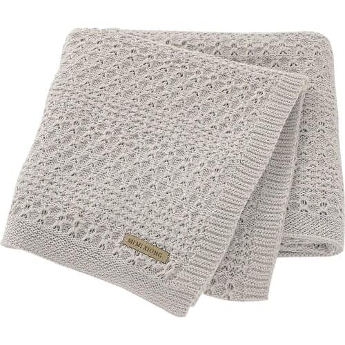 Baby Blankets Super Warm Newborn Boys Girls Swaddle Wrap for Stroller Toddler Infant Sofa Bed Quilts Knitted Cover 100*80cm