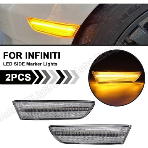 2Pcs LED Front Side Marker Light Turn Signal Indicator Lamp For INFINITI G35 2D Coupe 2003 2004 2005 2006 2007 OEM:IN2551108