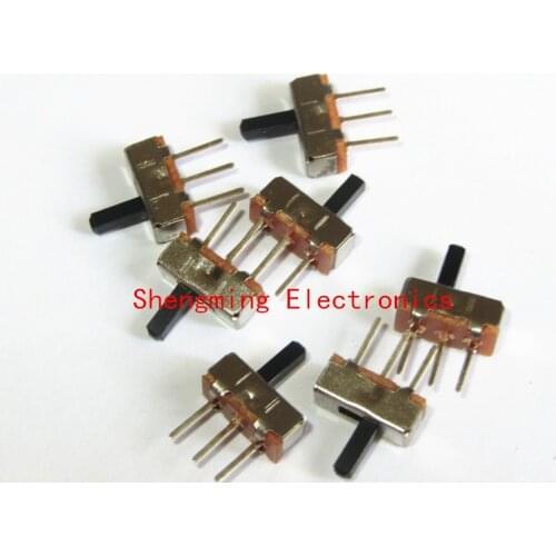 100pcs 1 Way 2 Postion Slide Switch PCB Mount SS12d00G5