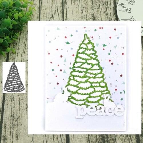 Hollow Christmas tree METAL CUTTING DIES Stencil Scrapbooking Photo Album Card Paper Embossing Craft DIY