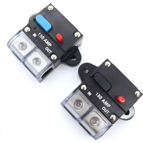 150A - 300A Circuit Breaker Fuse Reset Car Truck Audio Circuit Breaker Fuse Holder Recoverable Circuit Breaker Fuse Holder Auto