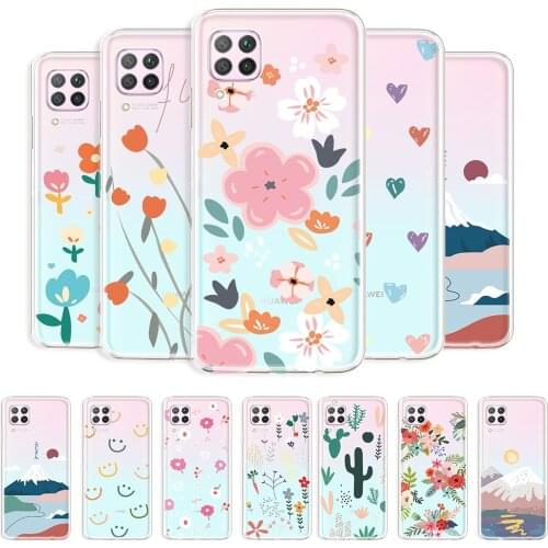 For Huawei P40 Lite 4G Case Clear Phone Case For Huawei Nova 6 SE Transparent Fashion Cover For Huawei Nova 7i Shockproof Fundas