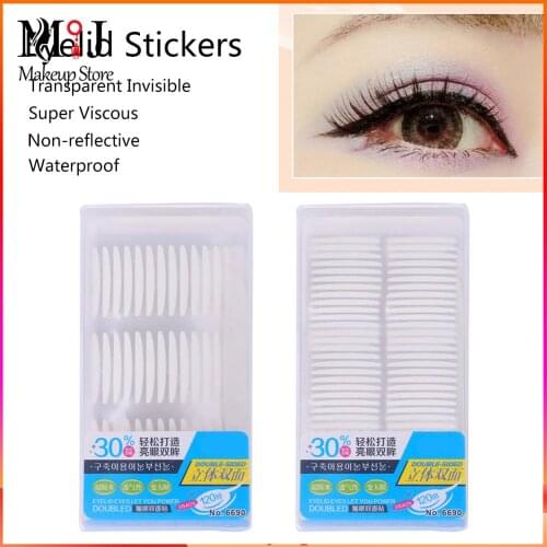 120 Pairs Transparent Invisible Eyelid Stickers Double Eyelid Tapes Thin Big Eyes Tool Breathable Waterproof and Sweat Resistant