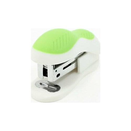 Spring Connecting Both End 25mm Thick Sheet Capacity Light Green White Stapler