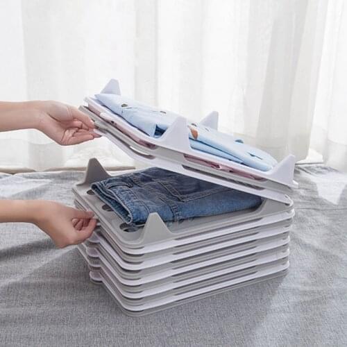 Home Clothes Folding Board Organzier Clothing Storage Shelf Adult Clothes T-shirt Storage Holder Easy Clothes Storage Organizer
