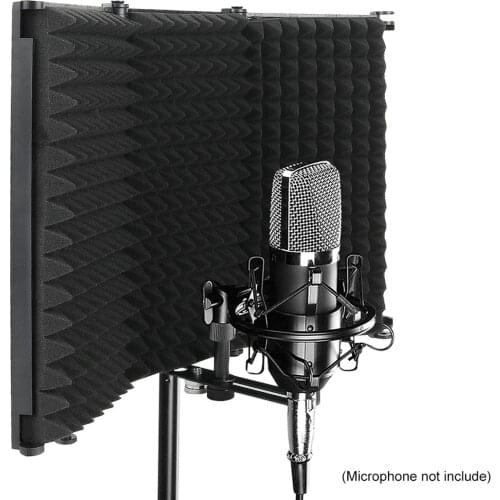 Studio Microphone Isolation Shield Foldable High Density Recording Studio