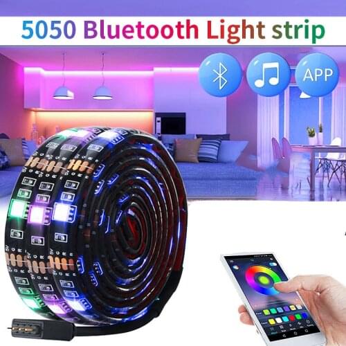 LED Light Strip Bluetooth TV Background RGB 5050 USB DC5V 1M2M3M4M5M Flexible Lamp Tape Diode Ribbon Fairy String Night Lights