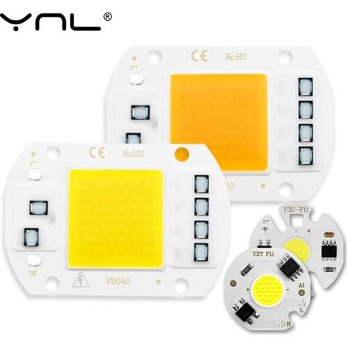 LED COB Chip Diode AC 110V 220V 3-9W 10W 20W 30W 50W For Rectangular Light Matrix Lamp Ampoule Spotlight Y27 Y32 Not Need Driver