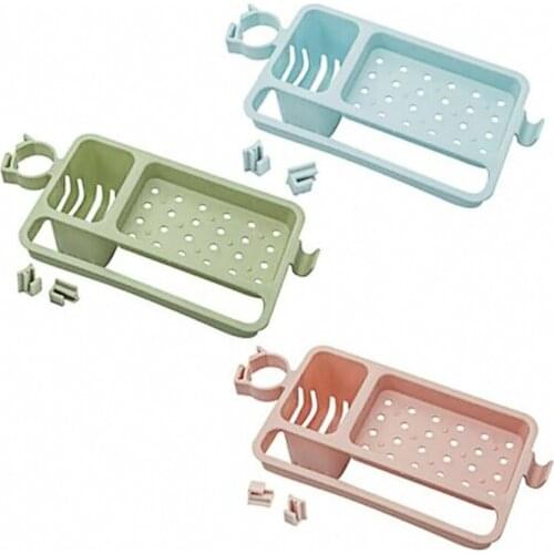 1 blue plastic kitchen faucet drain rack 22.3 * 10 * 7cm