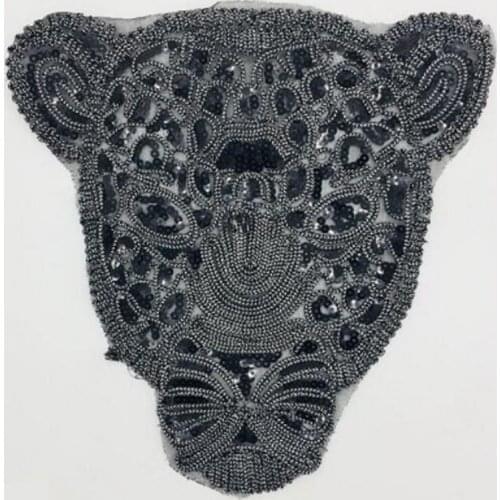 3D Sequins Leopard Biker Patches for Clothing Sticker Diy Animal Printing Stickers for Women Men Clothes T-Shirt Coat Patch