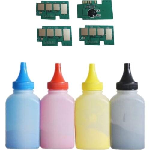 4 x Refill Color toner Powder + 4 chip CLT-504S clt504s toner cartridge for Samsung CLP-415N CLP-415NW CLP-470 C1810W C1860FW