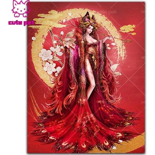 5D Home Decor Japanese Geisha Diamond Painting Kimono woman Mosaic Sale Rhinestones Pictures CrossStitch Embroidery Full Display