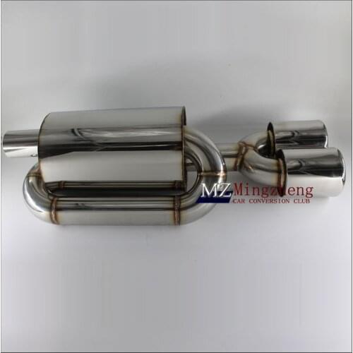 Car accessories S styling Exhaust Pipe Muffler Stainless Steel Silencer outlet Exhaust System One of two 89mm tail throat