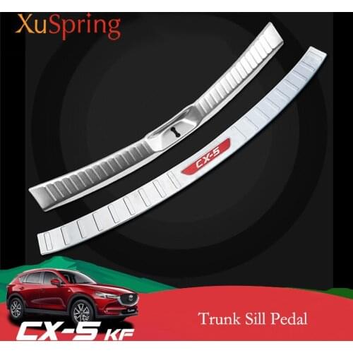 Car Rearguards Trunk Box Rear Tail Bumper Pedals Plate Stickers Trim Styling For Mazda CX-5 CX5 2017 2018 2019 2020 2021 KF