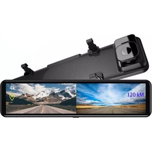 12 Inch Rearview Mirror Car DVR 4K 2160P Touch Dual Screen Dash Cam Video Recorder WiFi GPS Reverse Dash Camera Parking Monitor