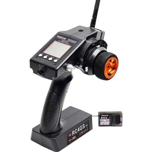 Free shipping RadioLink RC6GS V2 + RC4GS V2 4 Channels Dual Mix Programmable 400M Ground Distance Gyro Integrated