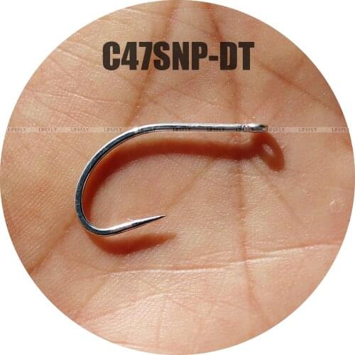 C47S NP-DT, 100 Fishing Hooks, Shrimp, Salt Water Fly Hooks, Fly Tying, Fly Fishing