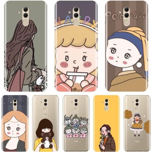 Case For Huawei Mate 9 10 20 Pro Soft Silicone Kpop Girl Cute Art Back Cover For Huawei Mate 7 8 9 10 20 Lite Phone Case