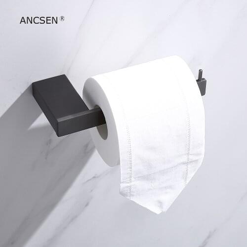 Bathroom Toilet Paper Holder Kitchen Wall Mounted Toilet Roll Gun-Grey Stainless Steel Tissue Towel Accessories Paper Towel Rack