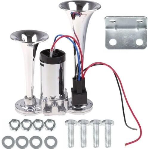 Dual Pipe Trumpet Compressor Bocina for Trucks Cars Automobiles 12V 600DB Horn Portable Train Horn Speakers