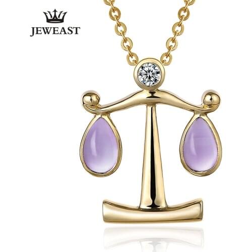 ENZO Scorpio Natural amethyst 9K Pure Gold Pendant Real AU Solid Gold Upscale Trendy Classic Fine Jewelry Hot Sell New 2020