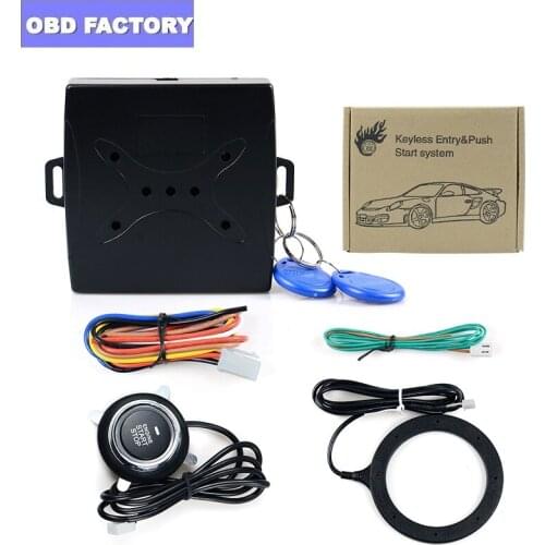 Hot Car Engine Push Start Button RFID Lock Ignition Starter Keyless Entry Start Stop Immobilizer Alarm Systems Driving Security