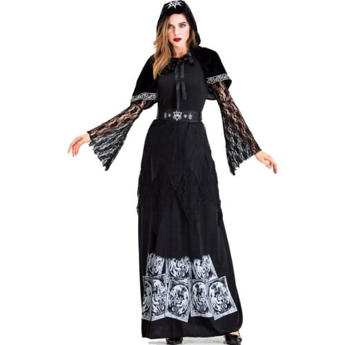 Halloween Adult New Style Witch Ghost Bride Vampire Service Witch Character Cosplay Devil Witch Dress