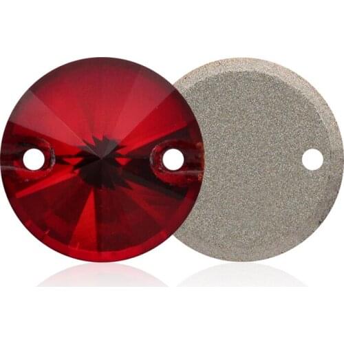 Red Round K9 Crystal Strass Glass Flatback Sew-on Rhinestones for Diy Craft Christmas Clothing Garment Decoration Jewelry Beads