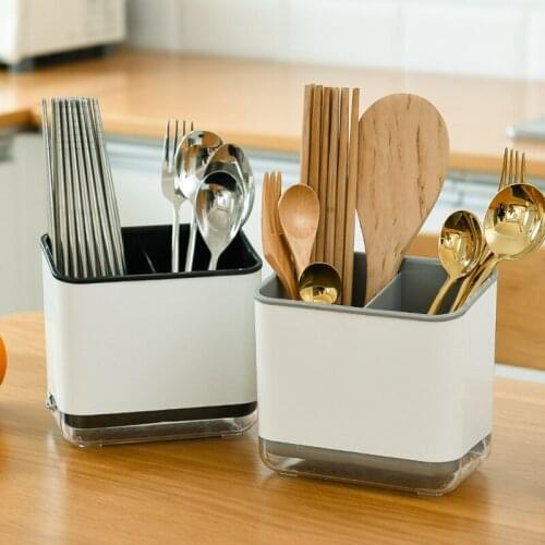 Creative Desktop Drainable Double-layer Chopstick Cage Simple Household Kitchen Tableware Storage Chopstick Holder Rack