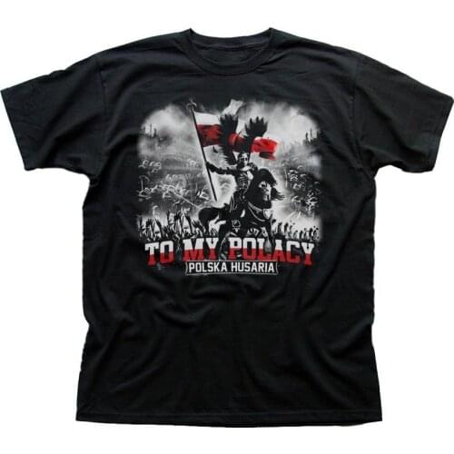 Tops Summer Cool Funny T-Shirt Polish Polska Husaria Top My Polacy Koszulka Black Printed Tshirt T-shirt 9377 Print T Shirt Men