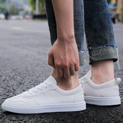 Fashion casual Canvas shoes mens low help students shoes wild pu leather mens shoes simple light four seasons shoes D7-93