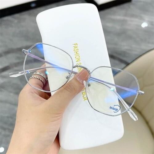 Fashion Anti-Blue Eyeglasses Women & Men Retro Optical Glasses Alloy Frame Spectacles Eyewear