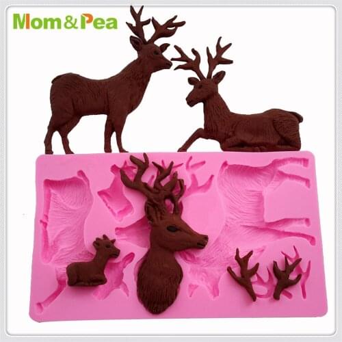 MPA1756 Deer Silicone Mold Gum Paste Chocolate Ornamental Fondant Mould Cake Decoration Tools