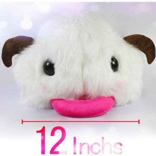 Movie TV Cartoon Games Plush White Cotton Poro Warm Embroidery Hat Beanie Cosplay Hero Games poro winter cap [ Stock:3 style ]